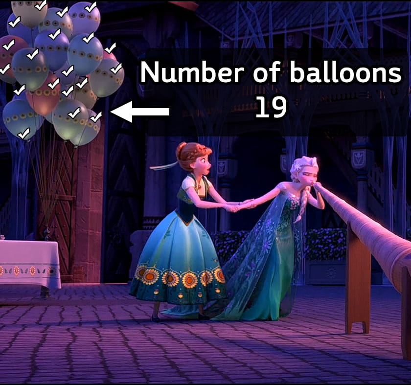 19 balloons