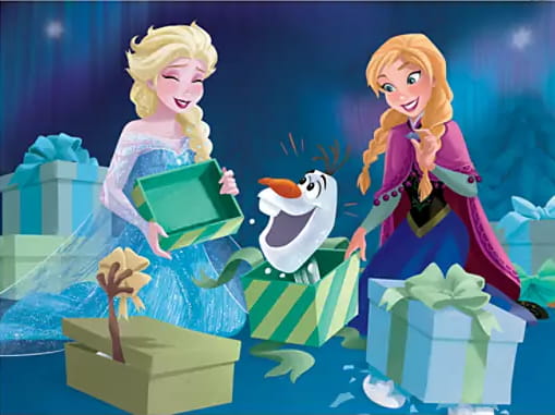 Elsa opening presents