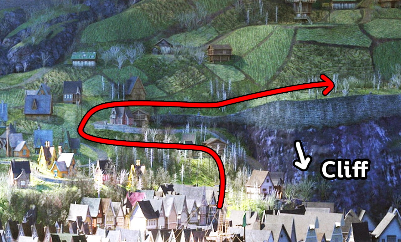 The second route seen in the movie