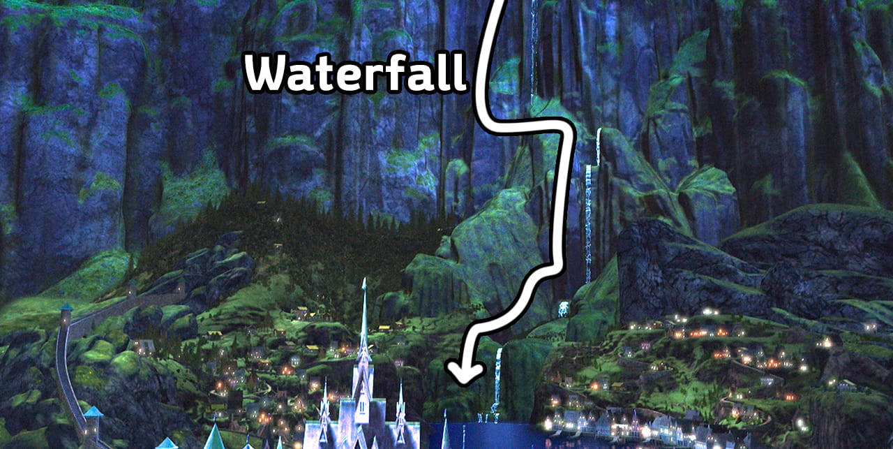 Full shape of the waterfall from Frozen 1