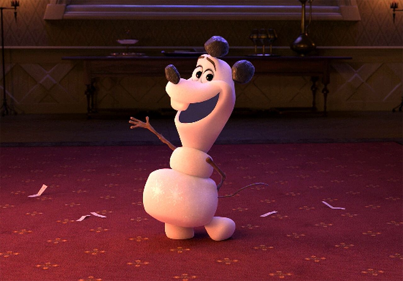 Olaf mimicking Mickey