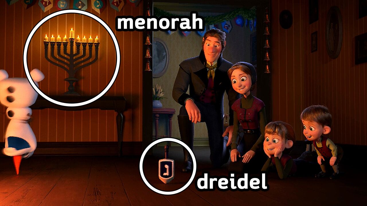 Menorah and Dreidel in OFA