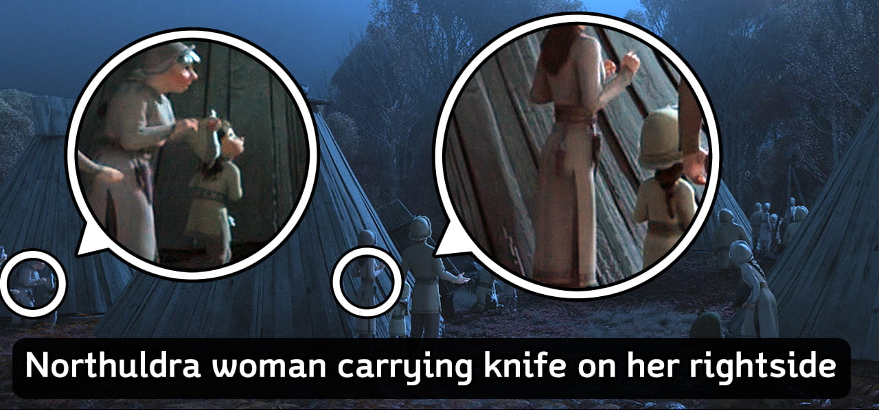 Northuldra women carrying a knife on her left side