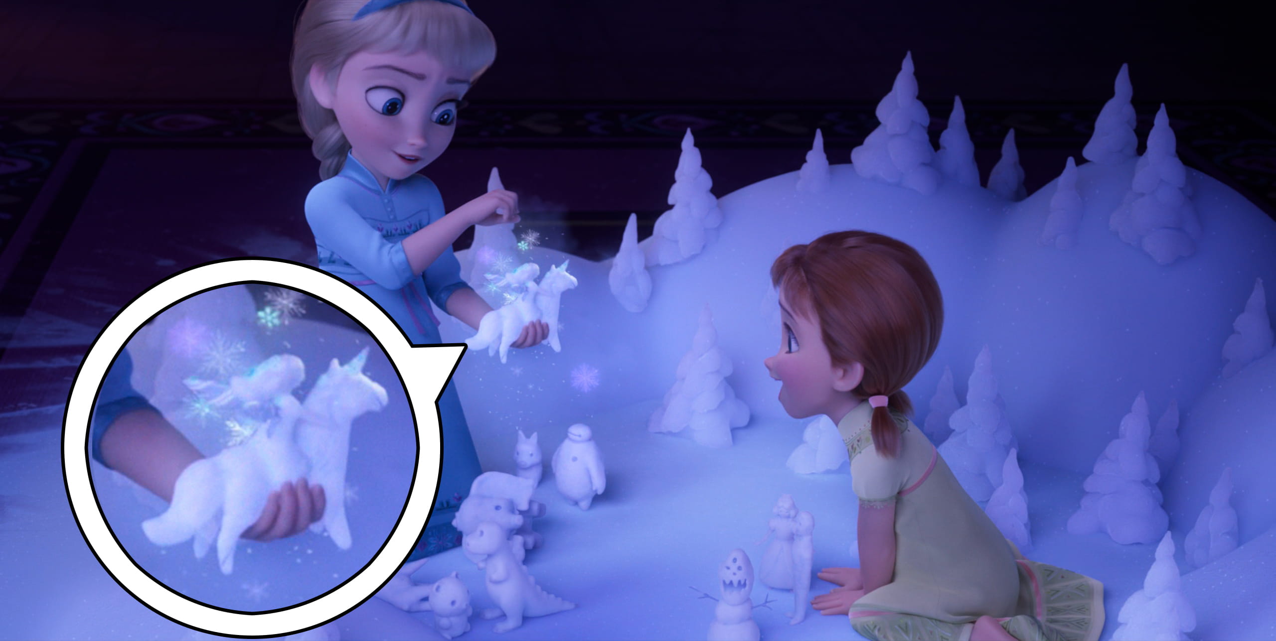 Elsa making snow fairy queen