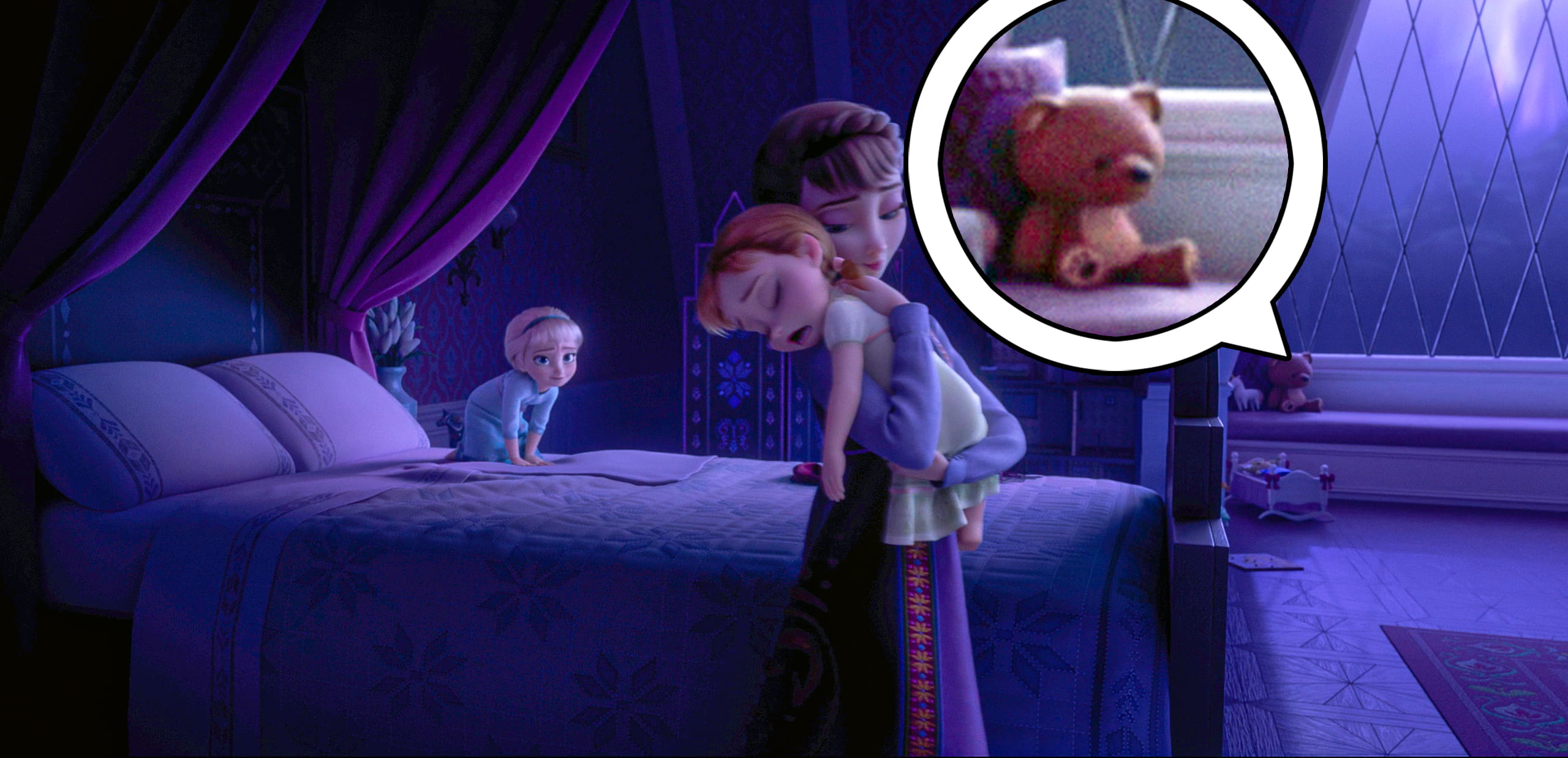 A bear doll in Elsa&rsquo;s room